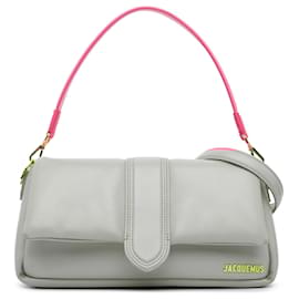 Jacquemus-Jacquemus Pink Lambskin Le Bambimou Satchel-Pink