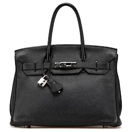 Hermès-Hermès Black Clemence Birkin Retourne 30-Black