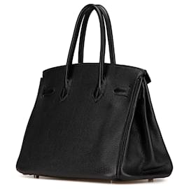 Hermès-Hermès Black Clemence Birkin Retourne 30-Black