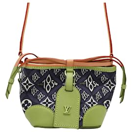 Louis Vuitton-Louis Vuitton Blue Monogram Jacquard Since 1854 Nano Noe-Blue,Navy blue