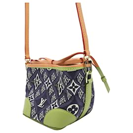 Louis Vuitton-Louis Vuitton Blue Monogram Jacquard Since 1854 Nano Noe-Blue,Navy blue