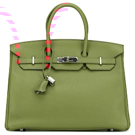 Hermès-Hermès Red Clemence Birkin Retourne 35-Red