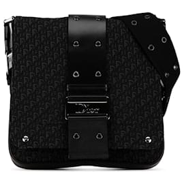 Dior-Dior Black Oblique Canvas Street Chic Crossbody-Black