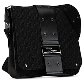 Dior-Dior Black Oblique Canvas Street Chic Crossbody-Black