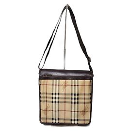 Bolsa transversal Burberry Haymarket Check marrom/bege Marrom Bege
