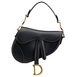 Dior-Dior Black Mini Leather Saddle-Black