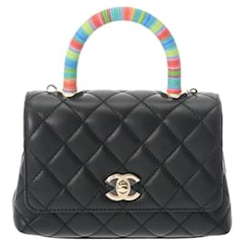 Chanel-Chanel Matelasse Coco Handle XXS Handbag-Black