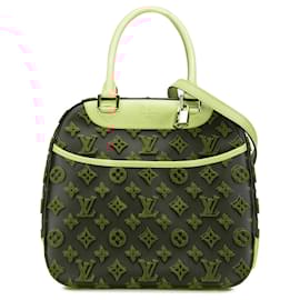 Louis Vuitton-Louis Vuitton Red Monogram Tuffetage Deauville Cube-Other