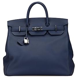 Hermès-Hermès Blue Togo HAC Birkin Retourne 40-Blue,Dark blue