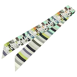 Hermès-Hermès Multi Swimmers Silk Twilly Scarf-Multiple colors
