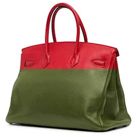Hermès-Hermès Red Clemence Birkin Retourne 35-Red