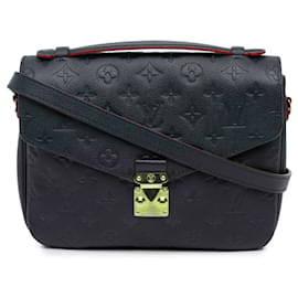 Louis Vuitton-Louis Vuitton Blue Monogram Empreinte Pochette Metis-Blue,Navy blue