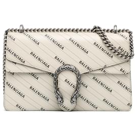 Gucci-Gucci White The Hacker Project Small Leather Dionysus Shoulder Bag-White,Eggshell