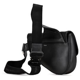 Dior-Dior Black Leather Saddle Crossbody-Black