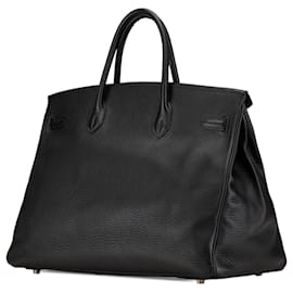 Hermès-Hermès Black Clemence Birkin Retourne 40-Black