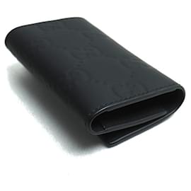 Gucci-Gucci GG Rubber Effect Key Case-Black