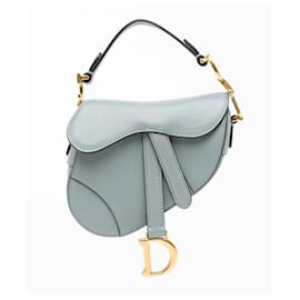Dior-Dior Blue Micro Leather Saddle-Blue,Light blue