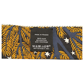 Hermès-Hermès Black Le Charme D Orphee Twilly Silk Scarf-Black,Orange
