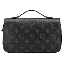 Louis Vuitton-Louis Vuitton Black Monogram Eclipse Zippy XL Wallet-Black