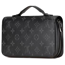 Louis Vuitton-Louis Vuitton Black Monogram Eclipse Zippy XL Wallet-Black