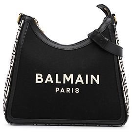 Borsa a spalla Balmain B-Army 26 in tela nera Nero