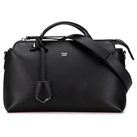 Fendi-Fendi Sac à main en cuir noir moyen By The Way-Noir