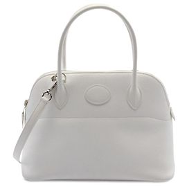 Bolide 27 em Epsom branco da Hermès Branco Fora de branco