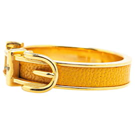 Hermès-Hermès Gold Gold Plated Belt Scarf Ring-Golden