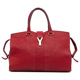 Bolsa cabas Chyc média em couro vermelho Yves Saint Laurent Vermelho