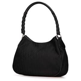 Dior-Dior Black Diorissimo Trotter Canvas Lovely Charm Shoulder Bag-Black