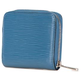 Louis Vuitton-Louis Vuitton Blue Epi Zippy Coin Purse-Blue,Light blue