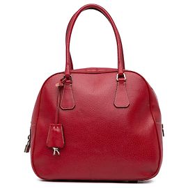 Prada Red Cinghiale Bauletto Handtasche Rot