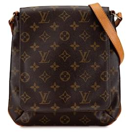 Louis Vuitton-Louis Vuitton Brown Monogram Musette Salsa Short Strap-Brown