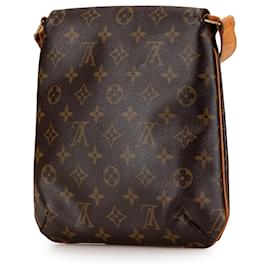 Louis Vuitton-Louis Vuitton Brown Monogram Musette Salsa Short Strap-Brown