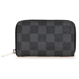 Louis Vuitton-Louis Vuitton Black Damier Graphite Zippy Coin Pouch-Black,Other