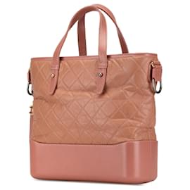 Chanel-Chanel Pink Medium Quilted Calfskin Gabrielle Shopping Satchel-Pink