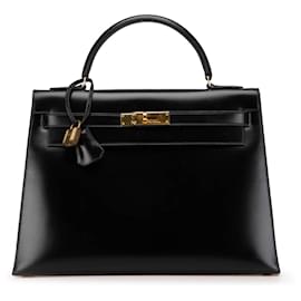 Hermès-Hermès Black Box Calf Kelly Sellier 32-Black