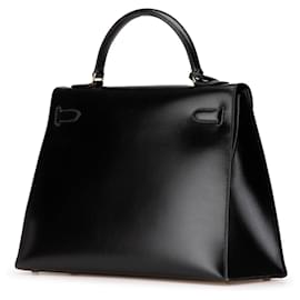 Hermès-Hermès Black Box Calf Kelly Sellier 32-Black
