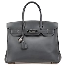 Hermès-Hermès Gray Box Calf Birkin Retourne 30-Brown