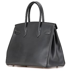 Hermès-Hermès Gray Box Calf Birkin Retourne 30-Brown