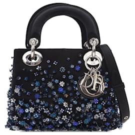 Dior-Dior Black Mini Beaded Satin Lady Dior-Black