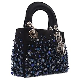 Dior-Dior Black Mini Beaded Satin Lady Dior-Black