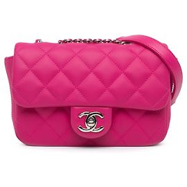 Chanel Pink Paris Seoul Small Rubber Coco Rain Flap Pink