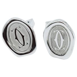 Cartier-Abotoaduras Cartier 2C em prata 925-Prata
