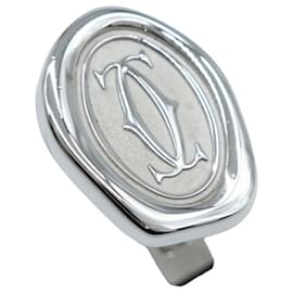 Cartier-Abotoaduras Cartier 2C em prata 925-Prata