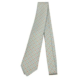 Hermès-Hermes Beige Silk Cravat-Beige