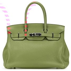 Hermès-Hermès Pink Clemence Birkin Retourne 30-Pink