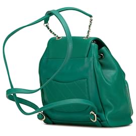 Chanel-Chanel Green Caviar Business Affinity Backpack-Green