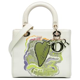 Dior-Dior White Niki De Saint Phalle Medium Calfskin Dioramour Lady Dior-White