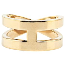Hermès-Hermès Gold Gold Plated Bijouterie Fantaisie Scarf Ring-Golden